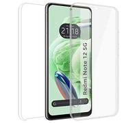 Tumundosmartphone Funda Doble Transparente Pc + TPU Full Body 360 para Xiaomi Redmi Note 12 5G