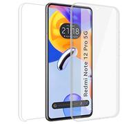 Tumundosmartphone Funda Doble Transparente Pc + TPU Full Body 360 para Xiaomi Redmi Note 12 Pro 5G