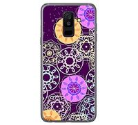 Tumundosmartphone Funda Gel TPU para Samsung Galaxy A6 Plus (2018) diseño Radial Dibujos