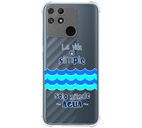Tumundosmartphone Funda Silicona Antigolpes para Realme Narzo 50A diseño Agua Dibujos