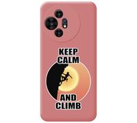 Tumundosmartphone Funda Silicona Líquida Rosa para TCL 50/50 Pro NXTPAPER 5G diseño Mujer Escalada Dibujos