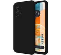 Tumundosmartphone Funda Silicona Líquida Ultra Suave para Samsung Galaxy A23 5G Color Negra