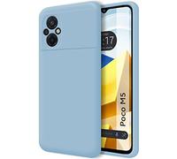 Tumundosmartphone Funda Silicona Líquida Ultra Suave para Xiaomi Poco M5 Color Azul