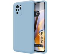 Tumundosmartphone Funda Silicona Líquida Ultra Suave para Xiaomi Poco M5s Color Azul