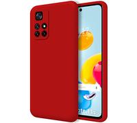 Tumundosmartphone Funda Silicona Líquida Ultra Suave para Xiaomi Redmi Note 11s 5G Color Roja