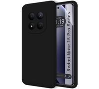 Tumundosmartphone Funda Silicona Líquida Ultra Suave para Xiaomi Redmi Note 15 Pro+ Plus 5G Color Negra