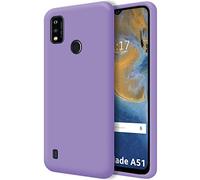 Tumundosmartphone Funda Silicona Líquida Ultra Suave para ZTE Blade A51 Color Morada