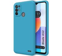 Tumundosmartphone Funda Silicona Líquida Ultra Suave para ZTE Blade A52 Color Azul