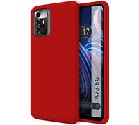 Tumundosmartphone Funda Silicona Líquida Ultra Suave para Zte Blade A72 5G Color Roja
