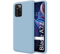 Tumundosmartphone Funda Silicona Líquida Ultra Suave para ZTE Blade A72 Color Azul