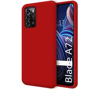 Tumundosmartphone Funda Silicona Líquida Ultra Suave para ZTE Blade A72 Color Roja