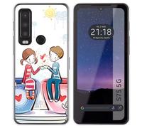 Tumundosmartphone Funda Silicona para Cat S75 5G diseño Café Dibujos