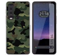 Tumundosmartphone Funda Silicona para Cat S75 5G diseño Camuflaje Dibujos