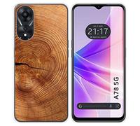 Tumundosmartphone Funda Silicona para OPPO A78 5G diseño Madera 04 Dibujos