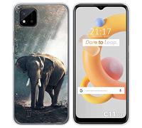 Tumundosmartphone Funda Silicona para Realme C11 2021 diseño Elefante Dibujos