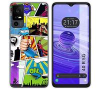 Tumundosmartphone Funda Silicona para TCL 40 R 5G diseño Comic Dibujos