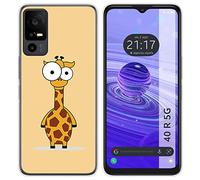 Tumundosmartphone Funda Silicona para TCL 40 R 5G diseño Jirafa Dibujos
