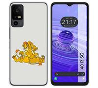Tumundosmartphone Funda Silicona para TCL 40 R 5G diseño Leones Dibujos