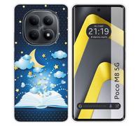 Tumundosmartphone Funda Silicona para Xiaomi Poco M8 5G diseño Libro Cuentos Dibujos