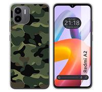 Tumundosmartphone Funda Silicona para Xiaomi Redmi A2 diseño Camuflaje Dibujos