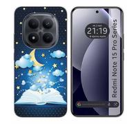 Tumundosmartphone Funda Silicona para Xiaomi Redmi Note 15 Pro 5G diseño Libro Cuentos Dibujos