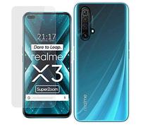 Tumundosmartphone Pack 2 En 1 Funda Gel Transparente + Protector Cristal Templado para Realme X3 SuperZoom / X50 5G