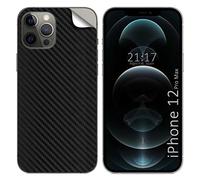 Tumundosmartphone Pegatina Vinilo Autoadhesiva Textura Carbono Compatible con iPhone 12 Pro MAX (6.7)