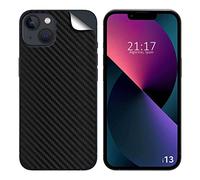 Tumundosmartphone Pegatina Vinilo Autoadhesiva Textura Carbono Compatible con iPhone 13 (6.1)