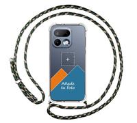 Tumundosmartphone Personaliza tu Funda Colgante Transparente para Realme 16 Pro 5G con Cordon Verde/Dorado Dibujo Personalizada