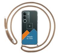 Tumundosmartphone Personaliza tu Funda Colgante Transparente para Realme P3 Lite con Cordon Camel Dibujo Personalizada