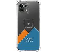 Tumundosmartphone Personaliza tu Funda Silicona Anti-Golpes Transparente con tu Fotografía para Xiaomi Mi 11 Lite 4G / 5G / 5G NE Personalizada