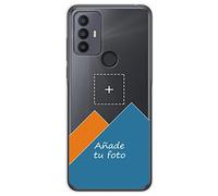 Tumundosmartphone Personaliza tu Funda Silicona Gel TPU Transparente con tu Fotografia para TCL 30 SE / 30E / 306 Dibujo Personalizada
