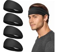 Tumurup Cinta Pelo Deporte, 4 Pcs Cinta Pelo Hombre Diadema Hombre Antiscivolo Elástico Headband Accesorios Running Deporte