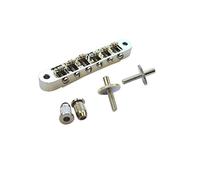 Tune-O-Matic - Puente M4 con sillines de rodillo para Gibson Les Paul, SG, Gretsch, cromado