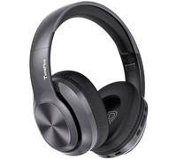 TuneFlux Auriculares Bluetooth inalámbricos Over Ear, 80 Horas de reproducción, 3 Modos de Sonido EQ, estéreo HiFi con Graves Profundos y micrófono, Plegables, Bluetooth 5.3 (metálico)
