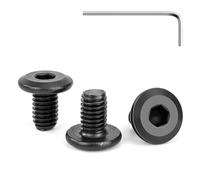 Tunejoy 30 Piezas Tornillos de Cabeza Plana M6 x 10 mm Negro Tornillo de Cabeza Hexagonal de Acero Inoxidable A2 V2A Perno de Muebles con llave Allen Rosca Completa