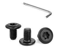 Tunejoy 30 Piezas Tornillos de Cabeza Plana Torx M6 x 10 mm Negro Tornillo de Cabeza Hexagonal de Acero Inoxidable A2 V2A Perno de Muebles con T30 llave Rosca Completa