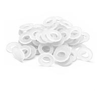 Tunejoy Arandelas Planas de Goma M12x20x1,5 Arandelas de Sellado de Silicona para Tubería Manguera Sujetador Perno Grifo 50 Piezas Blanco