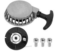 Tunejoy Arrancador Retroceso Arranque Retroceso ATV Pull Starter Recoil Aluminio para 47cc 49cc Mini Dirt Bike Pocket Bike Moto Quad Tirador Moto Plata