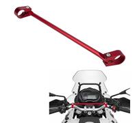 Tunejoy Barra de Equilibrio de Motocicletas 22mm Barra Refuerzo Manillar Moto Ajustable de Aluminio para Moto Todoterreno 400mm Rojo