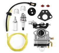 Tunejoy Carburador para Desbrozadora de 43cc, 45cc, 47cc, 49cc, 52cc para Cortadoras de Césped y Motosierras de Cadena 2 Tiempos