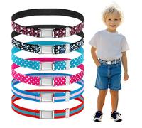 Tunejoy Cinturón para Niña 6 Piezas Cinturones Elásticos Accesorios de Vestir para Niñas con Hebilla de Plata para Uniformes Vestidos Pantalones