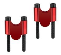 Tunejoy Elevadores para Manillar de Motocicleta 22 mm Abrazadera Elevadora para Manillar de Moto de Aluminio per ATV Dirt Pit Bike Rojo