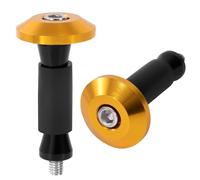 Tunejoy Extremos de Manillar para Moto de Aluminio Terminales de Manillar para Moto Universal para Manillares de 22 mm 7/8” Dorado