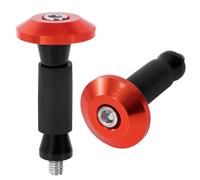 Tunejoy Extremos de Manillar para Moto de Aluminio Terminales de Manillar para Moto Universal para Manillares de 22 mm 7/8” Naranja Rojo