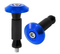 Tunejoy Extremos de Manillar para Moto de Aluminio Terminales de Manillar para Moto Universal para Manillares de 22 mm 7/8” Azul