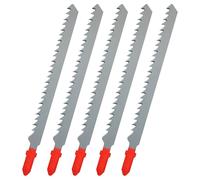 Tunejoy Hojas para Sierra de Calar T334D Sierra de Caladora en HCS con Vástago en T para Cortes Rectos en Madera Dura Madera Blanda 6TPI 150x9x1,2mm 5 Piezas