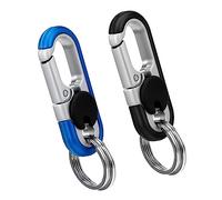 Tunejoy Llavero de Coche de Metal Llavero Gancho de Aleación de Zinc para Mujeres y Hombres para Llaveros como Regalo de Negocios 2 Piezas