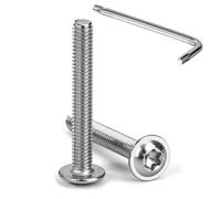 Tunejoy M4 x 30 mm Tornillos de Cabeza Alomada Torx con Brida Tornillo de Cabeza Hexagonal de Acero Inoxidable A2 V2A Tornillos Máquina con T20 Allen Rosca Completa 20 Piezas