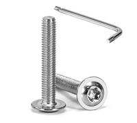 Tunejoy M5 x 30 mm Tornillos de Cabeza Alomada Torx con Brida Tornillo de Cabeza Hexagonal de Acero Inoxidable A2 V2A Tornillos Máquina con T25 Allen Rosca Completa 20 Piezas